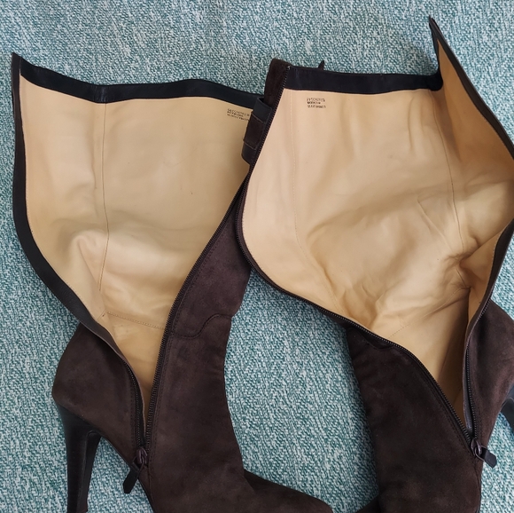 Cole Haan Brown Suede Knee-High Boots - Picture 13 of 14
